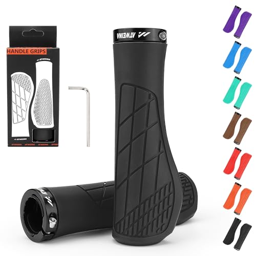 Black Ergonomic Non-Slip Bike Handlebar Grips for BMX and Scooters