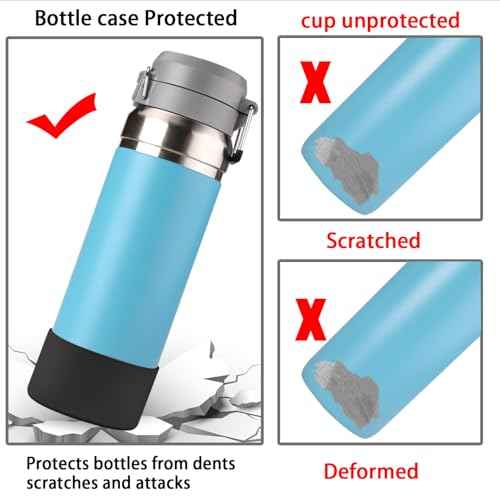 2 Pcs Silicone Boot Sleeve Compatible Stanley Quick Flip GO Water Bottle,for Stanley Quick Flip GO Water 36oz Bottle Boot.Avoid Scratches and Noise