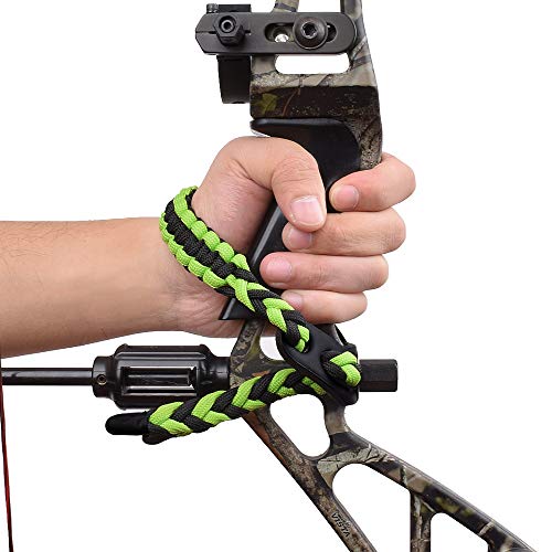 YLS Bow Slings Archery Wrist Sling for Compound Bows Adjustable Green2