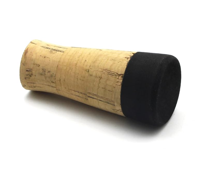 KTGCOZS Pack of 1 Composite Cork Grip Fishing Rod Handle Butt Section DIY for Pole Building Replacement or Repair Component Tackle
