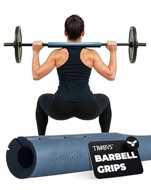 Tribus Grips Barbell Pad – Non-Slip Rubber Adapter for Squats, Hip Thrusts, Deadlifts & Lunges | Barbell Pad for Neck & Shoulder Protection | Fits Standard Bars | Strap-Free, Durable, Gym-Grade Fit