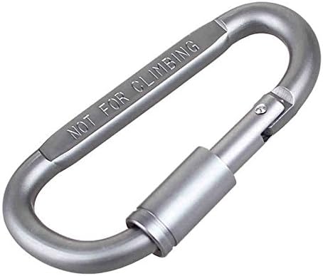 6 pcs/Set D Ring Key Chain Locking Carabiner Aluminum Multi-Purpose Hook Strong Lock Buckle Outdoor Equipment