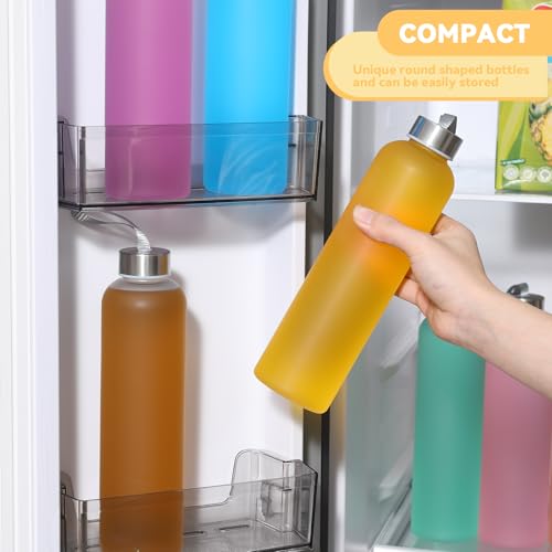 4 Pack 27oz Clear Plastic Water Bottles with Airtight Lids