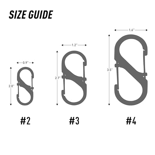Stainless Steel S-Biner SlideLock Carabiner Pack of 2 - Size #4 Spectrum