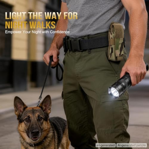 OneTigris Camocolor Tactical Flashlight Holster Molle Nylon Belt Holder