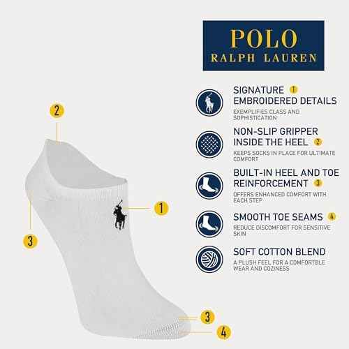 POLO RALPH LAUREN Women's Performance Cotton Liner Socks (6-Pack)