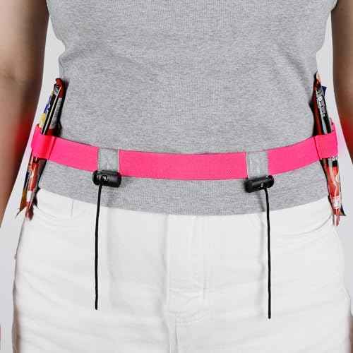 JOVITEC 2 Pieces Race Number Belt with 6 Gel Loops for Running Cycling Triathlon Marathon