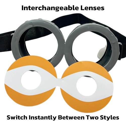 Halloween decorative yellow glasses - Adult clothing accessories role-playing party goggles
