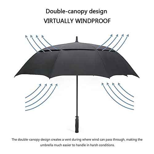 G4Free 47/54/62/68 Inch Automatic Open Golf Umbrella Oversize Extra Large Double Canopy Vented Windproof Waterproof Stick Umbrellas