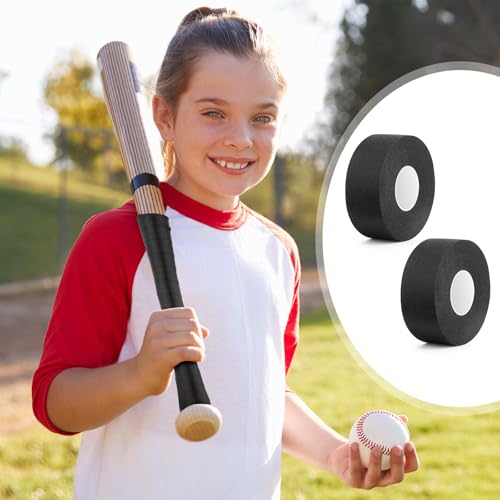 Black Baseball Bat Grip Tape 6 Pack 30ft Cloth Wrap for Softball & Baseball
