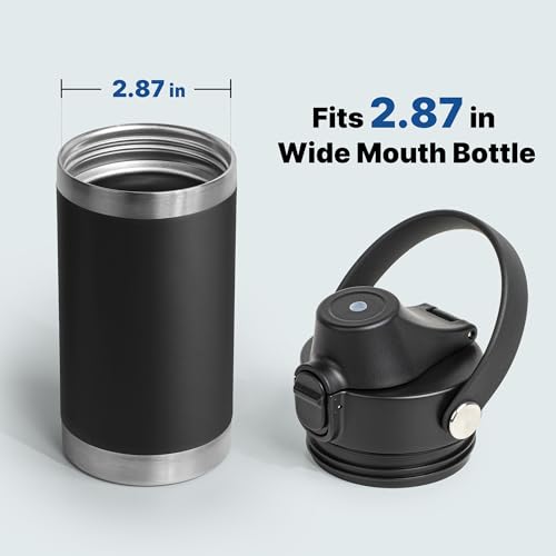 Black Auto Spout Lid for YETI Rambler Bottles - Replacement Water Bottle Cap