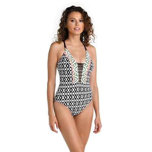 La Blanca Women's One Piece Swimsuit Plunge Tummy Control Bathing Suit