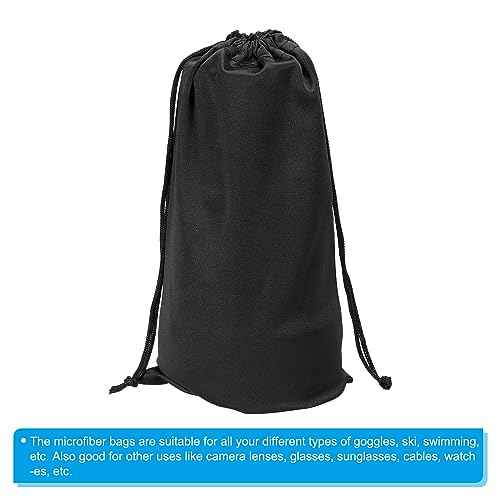 PATIKIL Ski Goggle Bag, Soft Microfiber Pouch Protective Storage Case Sleeve with Drawstring for Snow Goggles Camera Lenses
