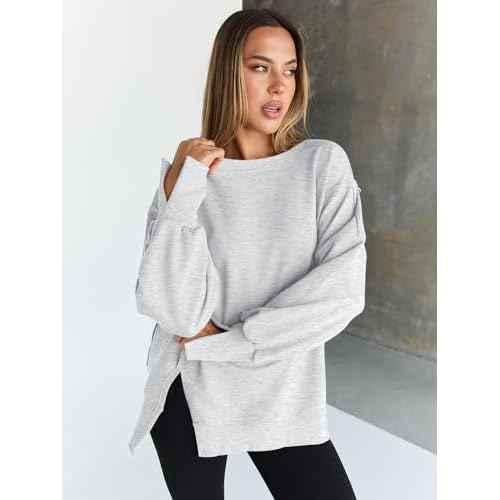 Trendy Queen Womens Oversized Sweatshirts Hoodies Crewneck Shirts Fall Outfits Teen Girls Y2k Winter Clothes
