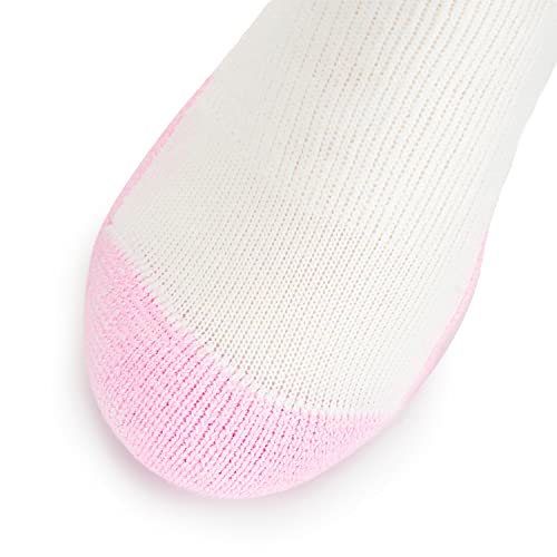 Thorlos Women's Dwmxw Walking Socks - Medium Pink with Padded Heel & Forefoot