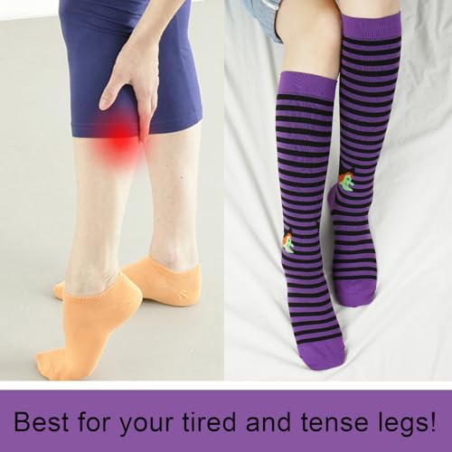 Junely Compression Socks for Women Knee High Stockings Halloween01