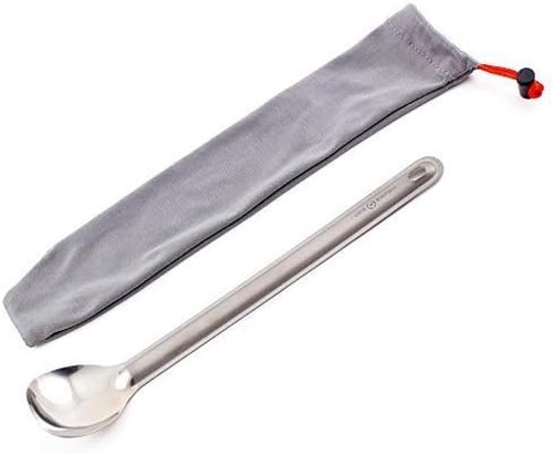 Core Element Titanium 8.5" Long Handle Spoon with Polished Bowl