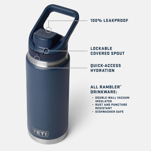 YETI Rambler 18 oz Leakproof Bottle with Flip Chug Cap - Riverhead Red Textured