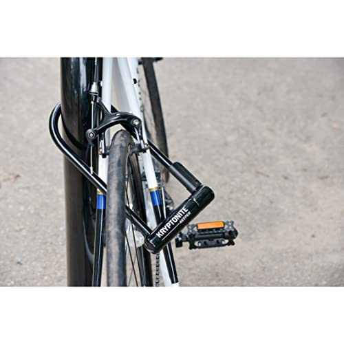 Kryptonite Keeper Bike U-Lock, Anti-Theft Security Bicycle U Lock, 12mm Steel Shackle with Mounting Bracket and Keys, High Security Lock for Bicycles Scooters,Black