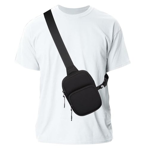 MDJYMYZ Crossbody Sling Bag Men, Cell Phone Shoulder Holster Men, Neoprene Waterproof Shoulder Backpack Chest Crossbody Bag