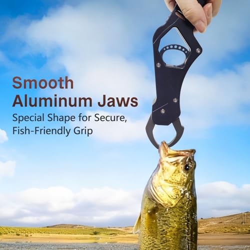 Blue Aluminum Fish Lip Gripper with Pistol Grip for Anglers