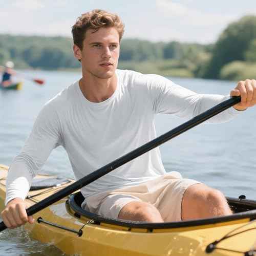 Men's Long Sleeve Shirts UPF 50+ UV Sun Protection Rash Guard Shirt Lightweight Dri Fit Casual Athletic Running Workout Tops