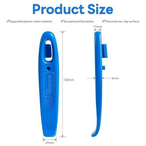 YunSCM 3-Pcs Ultra Strong Plastic Steel Blue Bike Tire Levers, Thickened and Widened Bicycle Tire Levers,Bike tire Replacement Tool, Tire Removal Tool for Road Mountain Bike Tires