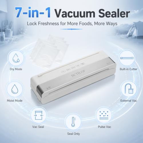 Automatic Food Vacuum Sealer Machine 75KPa for Meal Prep & Food Storage