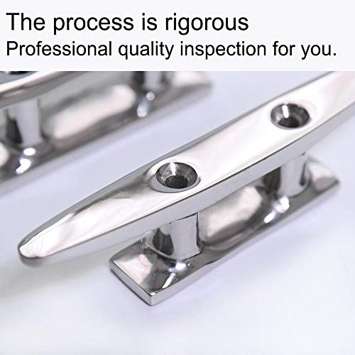 5 Inch Boat Cleat - 2 Pack Stainless Steel Docking Mooring Hardware