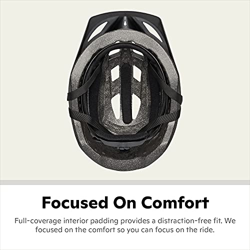 Schwinn Beam Lighted Helmet for Adults, Size 58 - 62 cm for Riders Ages 14+, Rear LED Light, Reflective Strips, Adjustable Dial and Straps, 17 Air Vents, Removable Visor, Adult Bike Helmet