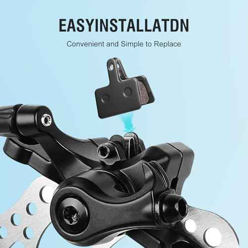 4 Pairs Bike Brake Pads, Disc Brake Pads (Resin,Semi-Metallic) for Mountain Bike Disc Brakes, Bicycle Brake Pads Compatible with TRP Tektro Shimano Deore Br Ebike Brake Pads