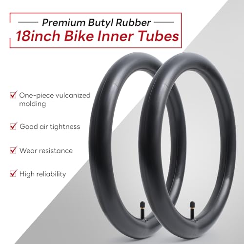 18x1.75/2.125 Bike Inner Tubes AV32mm Schrader Valve 2 Pack