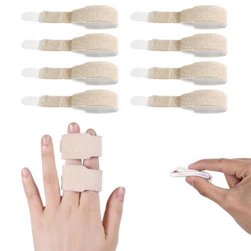 8 PCS Elastic Buddy Tape for Broken Toe, Finger Buddy Tape Finger Straps, Reusable Finger Buddy Straps for Broken Toe Support