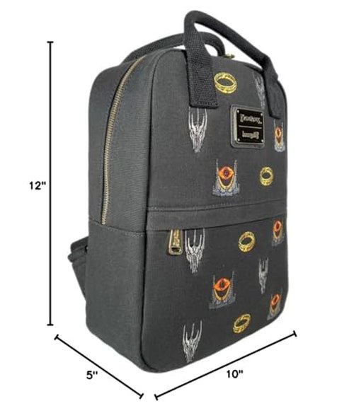 Loungefly GT Exclusive Lord of the Rings Sauron AOP Canvas Mini Backpack