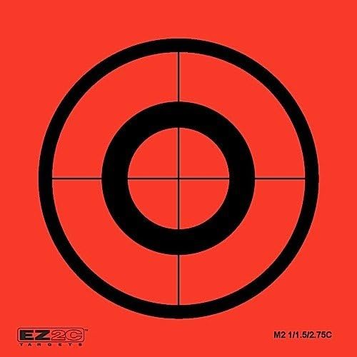 EZ2C Mini Shooting Targets, Bright Flourescent Self-Adhesive 3.5" x 3.5" (Tear-Off Pads of 25 or 100)