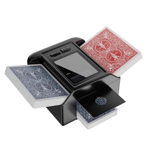 Automatic Card Shuffler for 1-2 Decks USB-C Rechargeable Black
