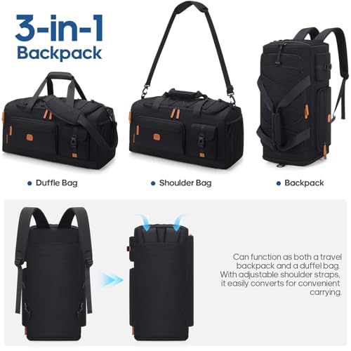 Gym Bag for Men & Women with Shoe & Laptop Compartments - Waterproof Sport Duffle