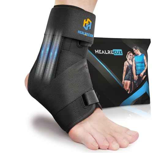 Ankle Brace for Sprained Ankle Wrap, Ankle Support for Men Women, Foot Brace Ankles Stabilizer with Ankles Splint Support for Basketball, Volleyball, Sports - L