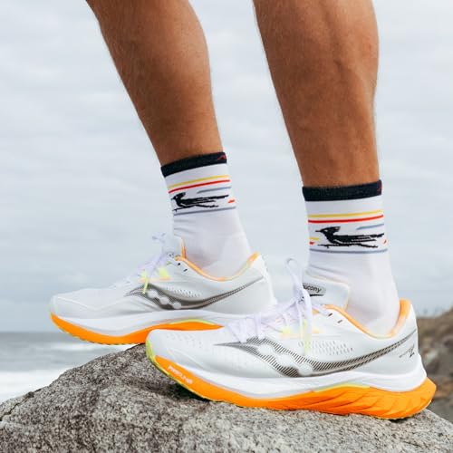 Men's Micro Crew Lightweight Cushioned Socks Large White - Darn Tough