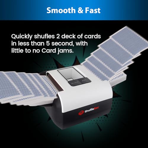 Automatic Card Shuffler with 2000mAh Rechargeable Battery - 1 or 2 Decks - Sfb-s1