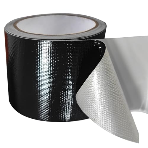 Birllaid Awning Repair Tape for Tarp, Heavy Duty Outdoor Repair Tape for Canvas, Boat Covers, Tent, Sail Tape, Tear Repair Patch Kit, Waterproof, UVproof, Black