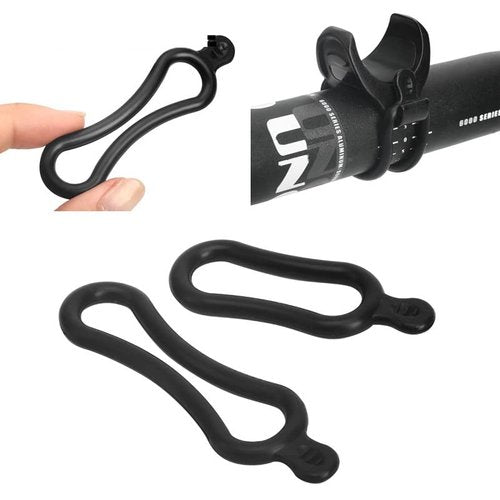 HOUSON 30PCS Flashlight Mounts Bicycle Light Silicone Rubber Straps 3 Type Cycling Rubber Mount Band for Flashlight Helmet Light Sets Water Bottle Holder Black