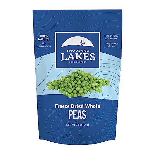 Freeze Dried Whole Peas - 3.5 oz Resealable Pack of 1 - Healthy Snack & Cooking Ingredient