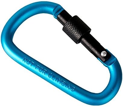 6 pcs/Set D Ring Key Chain Locking Carabiner Aluminum Multi-Purpose Hook Strong Lock Buckle Outdoor Equipment (Multicolor)