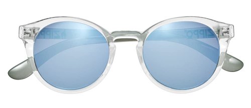 Zippo Classic Round Sunglasses, Transparent/Blue, 50 mm