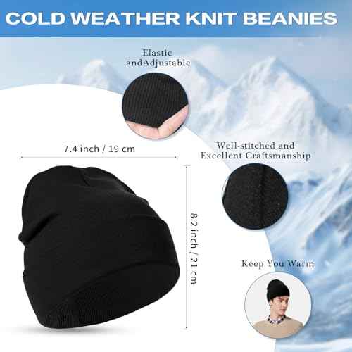 Womens Winter Hat Scarf Gloves Set, Thick Beanie Glove Neck Warmer for Women Men, Warm Winter Stretchy Knit Gloves Hat