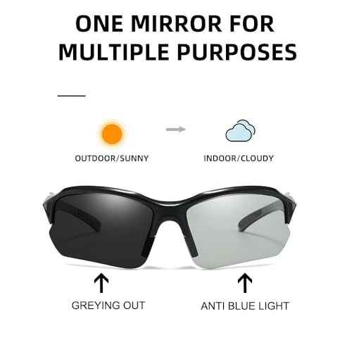 Sports Sunglasses for Men & Women - UV400 Protection, Night Driving, Cycling, Running, Outdoor Activities