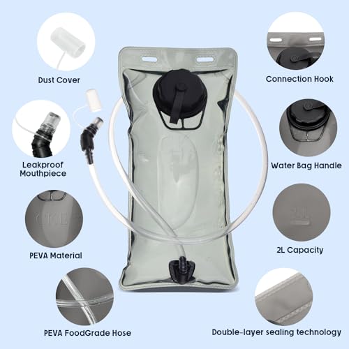 Water Bladder for Hydration Pack Hiking Water Backpack Hydration Backpack 2L 3L Easy Clean Leak Proof Hydration Bladder Water Reservoir Water Pouch for Hiking Running Climbing Camping Cycling Hunting
