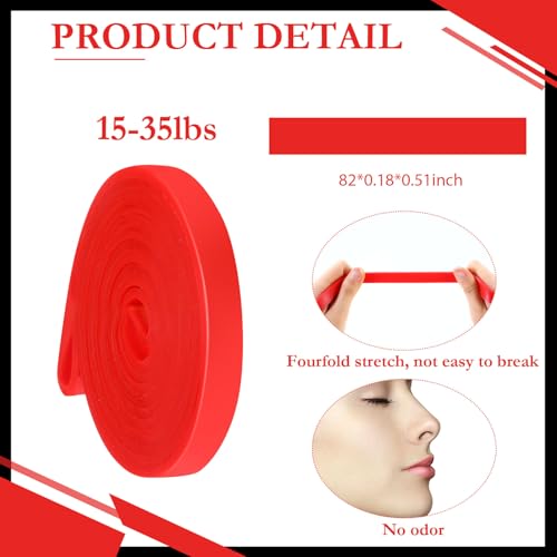 Foilswirl Resistance Bands 8 Pack with 15-35 Ibs Red Variation for Workout