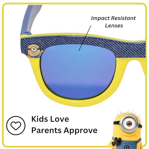 ARKAID Minions Sunglasses for Kids | Officially Licensed Minions Shades | UV 400 | One Size Fits Most Kids